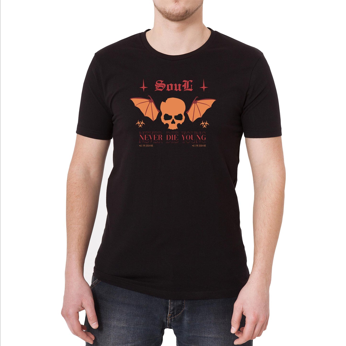 Soul Never Die Young Vintage Graphic T-Shirt