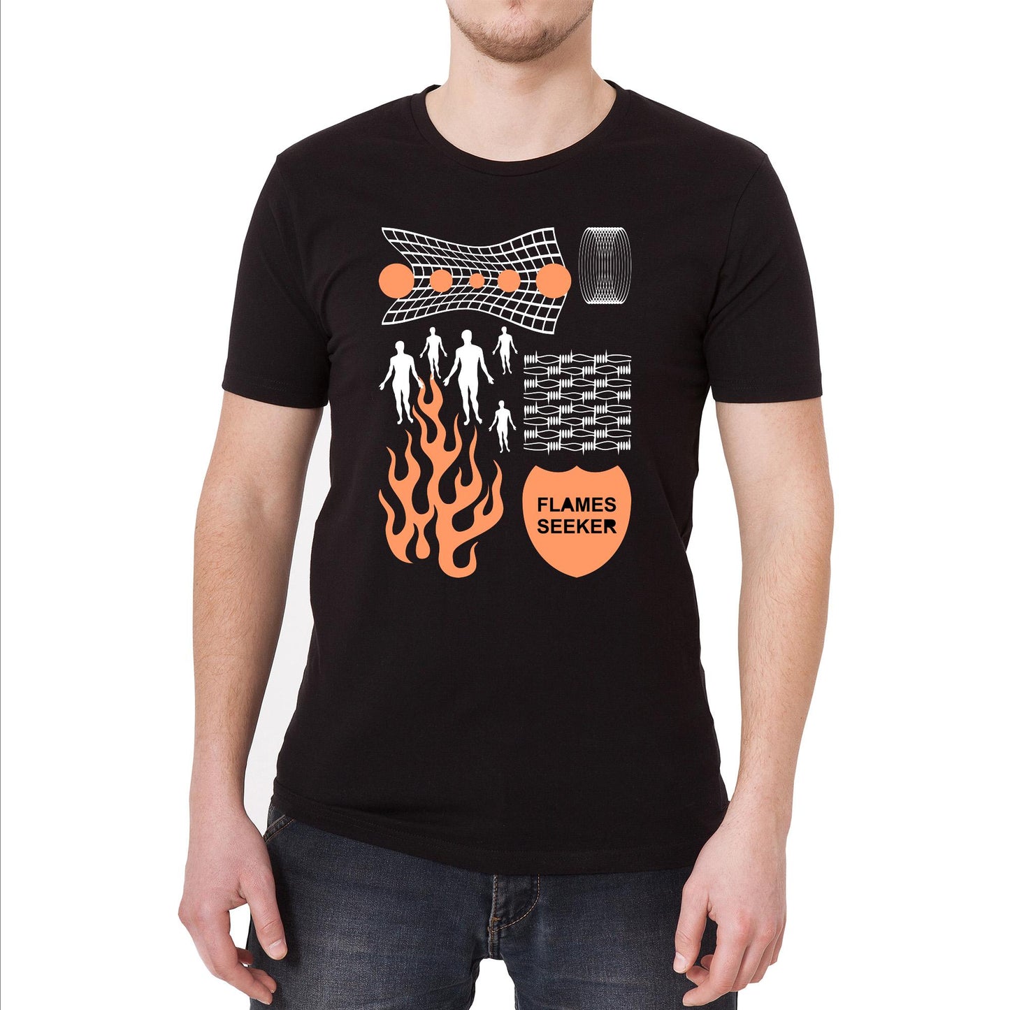 Flames Seeker Vintage Graphic T-Shirt