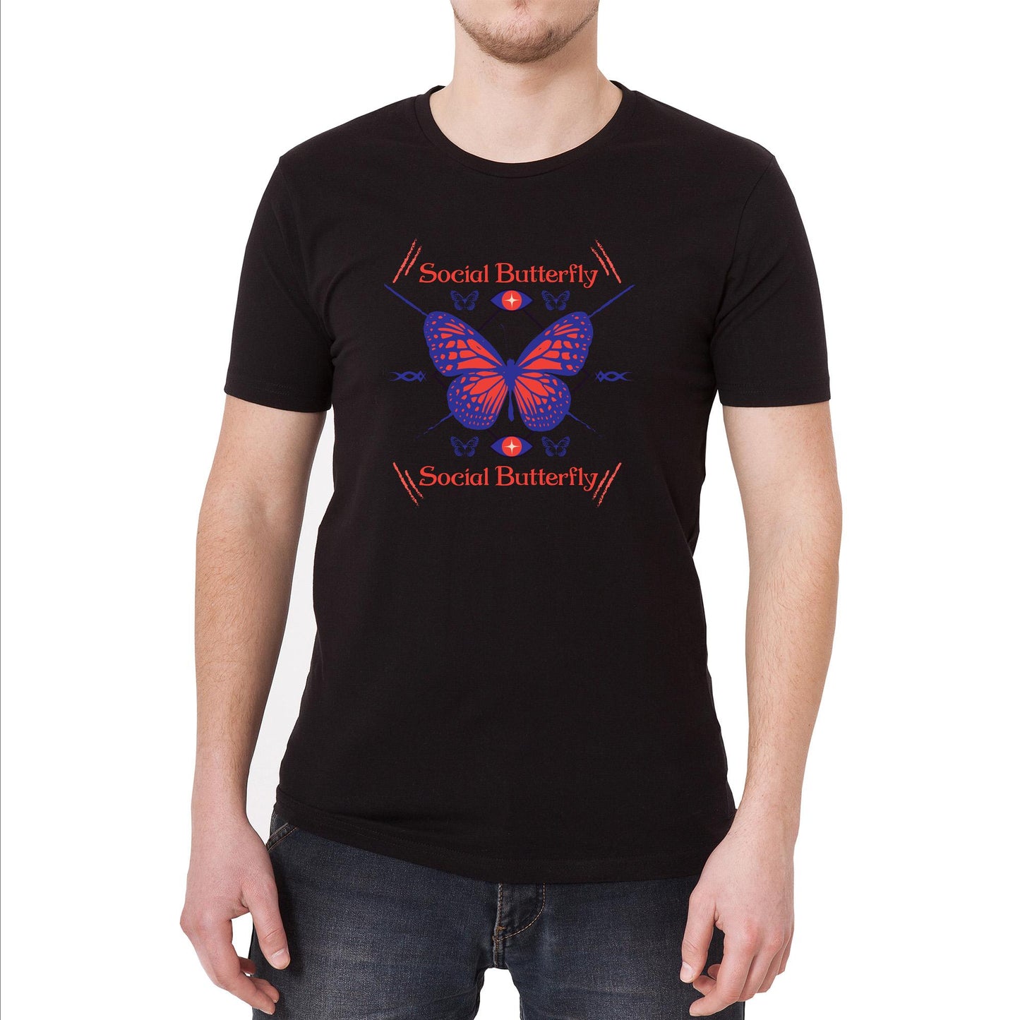 Social Butterfly Vintage Graphic T-Shirt